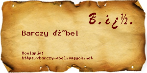 Barczy Ábel névjegykártya
